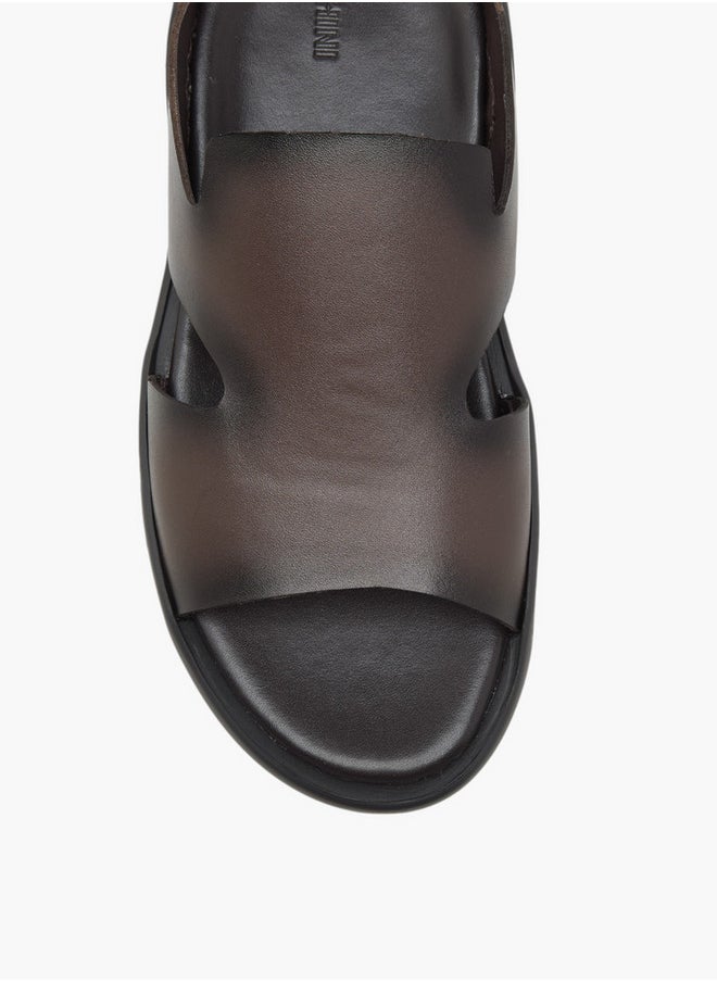 DUCHINI Men's Solid Slip-On Sandals  - Image 2