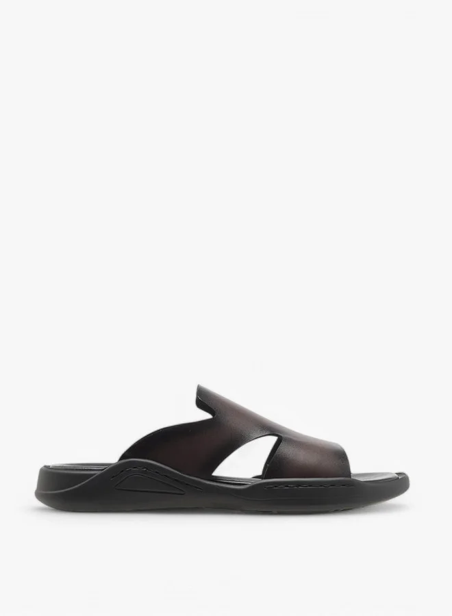 DUCHINI Men's Solid Slip-On Sandals