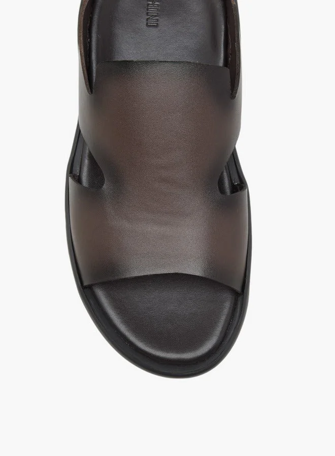 DUCHINI Men's Solid Slip-On Sandals