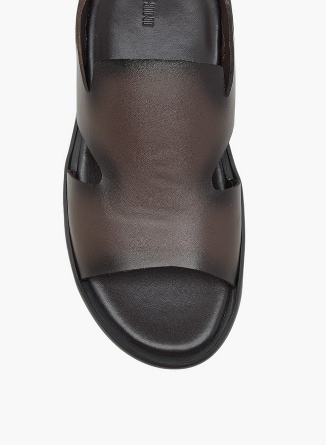 DUCHINI Men's Solid Slip-On Sandals - Image 2