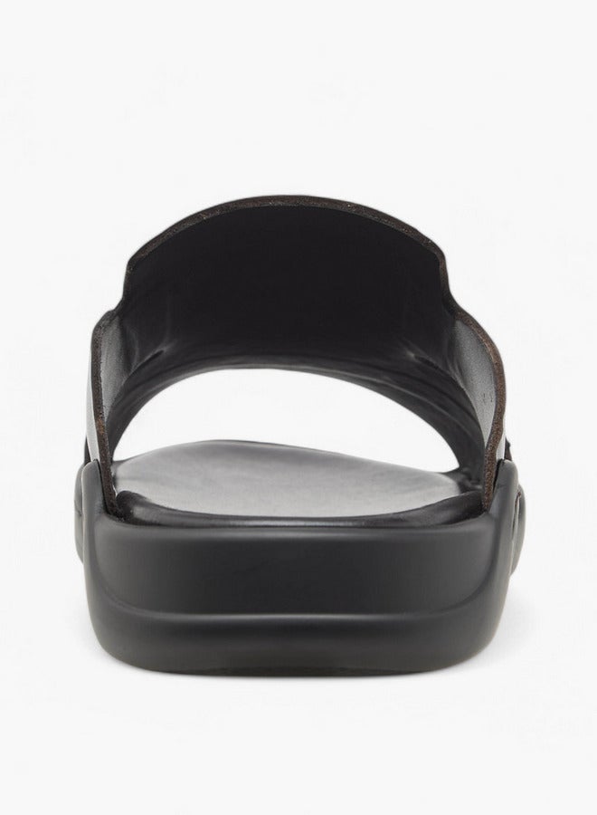 DUCHINI Men's Solid Slip-On Sandals - Image 4