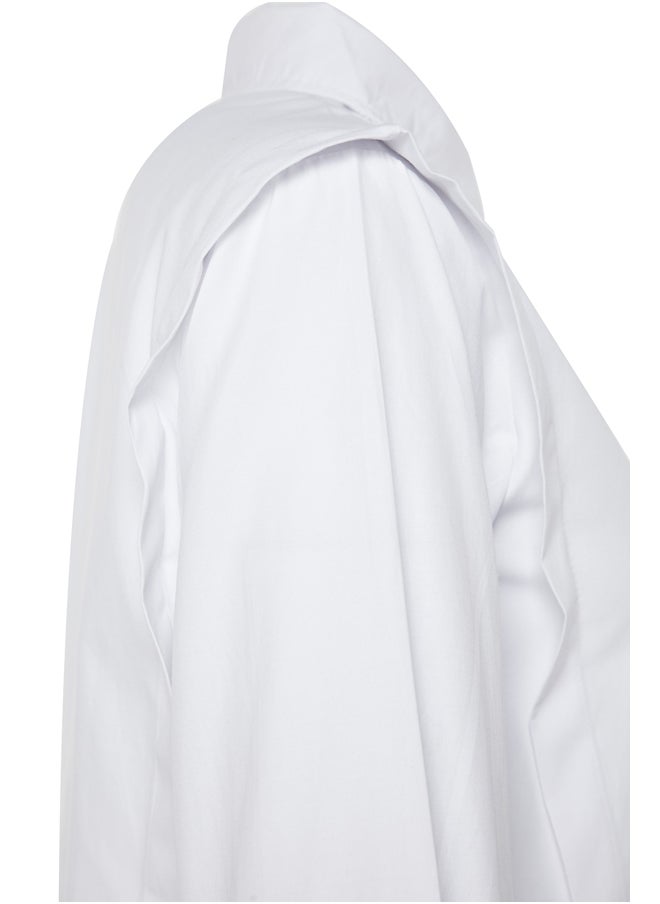 trendyol - Ecru Ribbed Woven Shirt TCTAW24TG00005 - Image 1