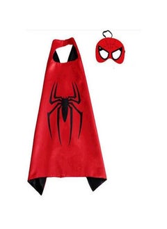 DURKU Superhero Spiderman Double Sided Cape And Mask Themed Party Fancy Dress Cosplay Costume  - Image 1