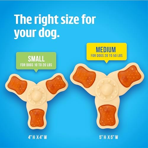 Hartz Chew ‘n Clean Chew Toy and Treat in One Chicken Flavored Tri-Point Dog Toy, Small - Image 3