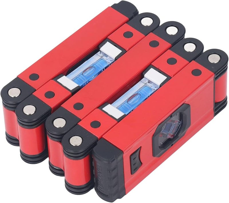 28 Inch Foldable Aluminum Alloy Level Ruler Multifunctional Bubble Tool for Pipes Stairs Corners - Image 1