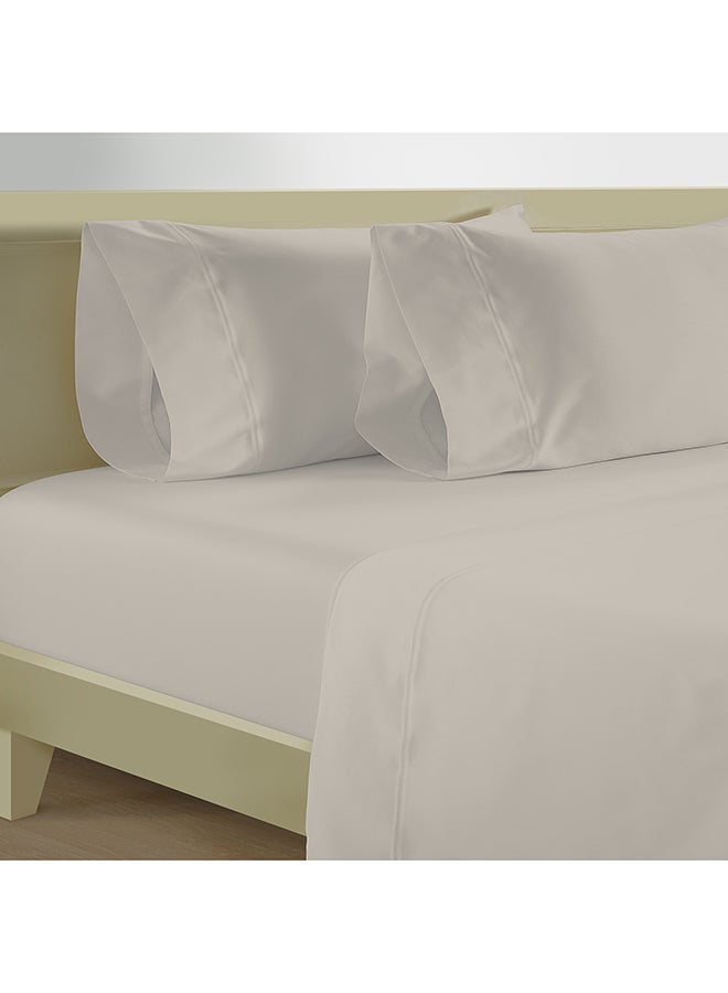 Boutique Blanche 300TC cotton fitted sheet   160*200cm, beige