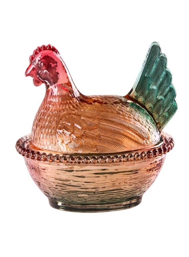 WAIT FLY Chicken Candy Dish with Lid Candy Jar Snack Bowl Cookie Jar Hen Shape Easter Candy Buffet Jars Kitchen Storage Jar-Brown - Image 1