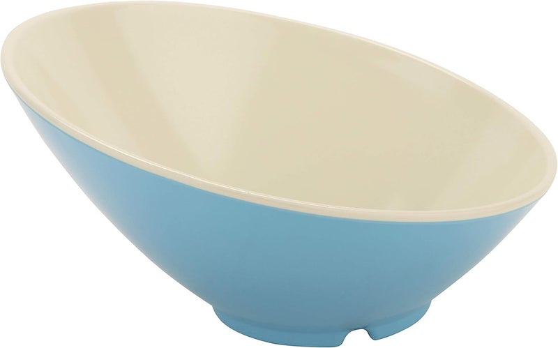 GET B792SE Angled Cascading Serving Bowl for Salads Rice and Dessert 24 Ounce  925 Seabreeze Blue - Image 4