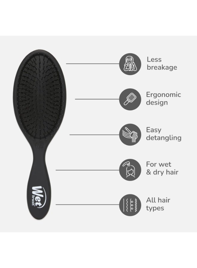 Wet Brush Original Detangler Hair Brush - IntelliFlex Bristles for Wet and Dry Hair All Types - Black - Image 4