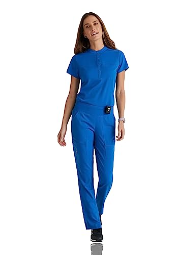 BARCO Grey's Anatomy Spandex Stretch Direct - Rush Scrub Top for Women New Royal Small - Image 4