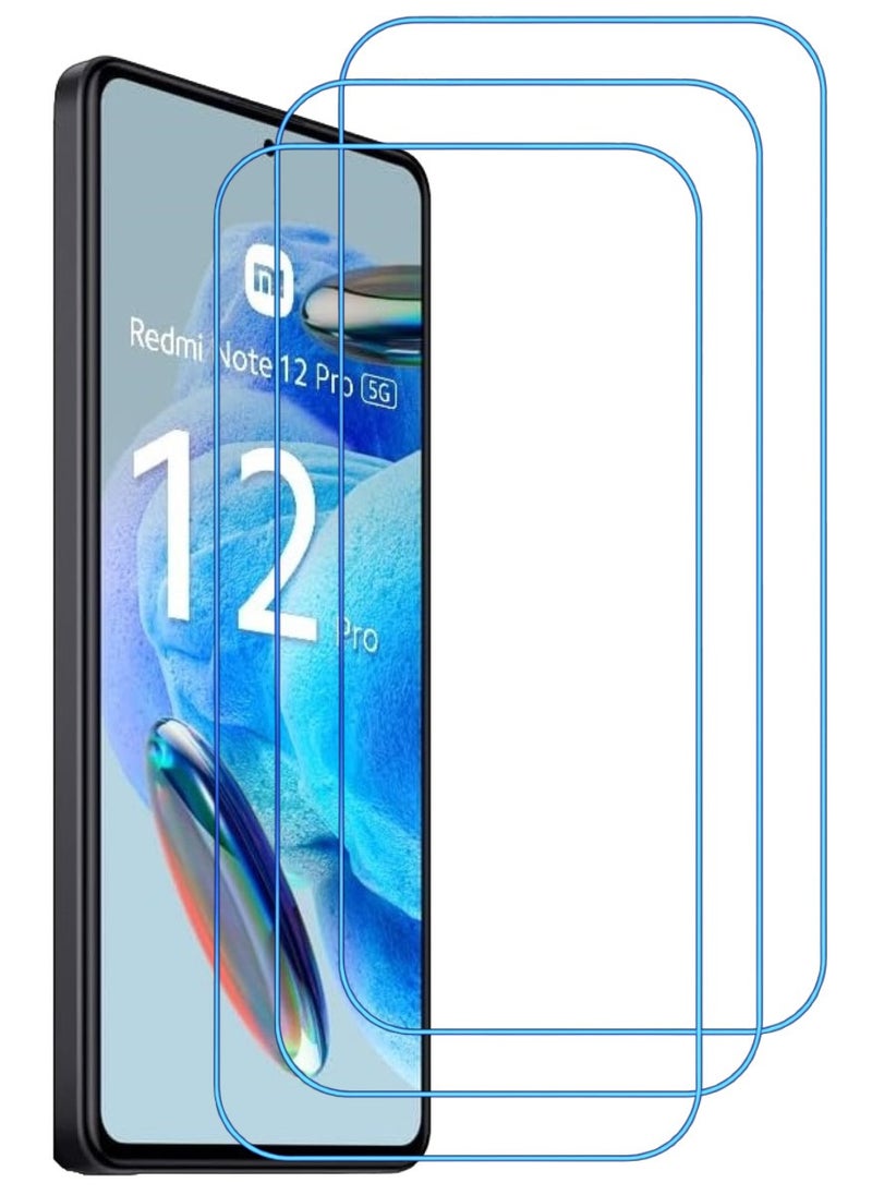 ACLIX 3 Pieces Antistatic ESD Dustproof Premium Quality High Definition Clear Tempered Glass Screen Protector Designed For Xiaomi Redmi Note 12  Pro - Image 1