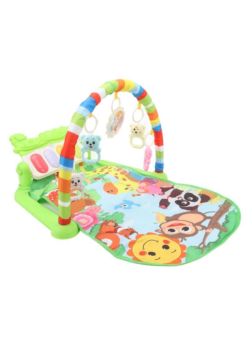 Velaurs Baby Gym Play Mat Music Activity Baby Piano Gym for Infant Newborn Toddler Baby  - Image 1