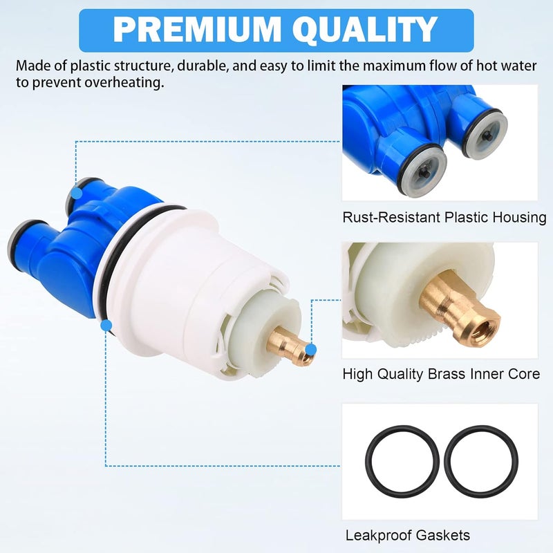 TOVEN-RV RP19804 Delta Shower Cartridge Replacement for Delta 1300/1400 Series Single Handle Bath Tub and Shower Faucet Parts Replacement Pressure Balance Cartridge For Delta Select Monitor Valves (1993-2007) - Image 3