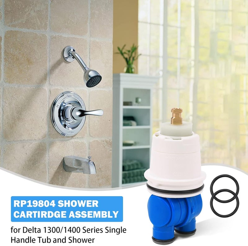 TOVEN-RV RP19804 Delta Shower Cartridge Replacement for Delta 1300/1400 Series Single Handle Bath Tub and Shower Faucet Parts Replacement Pressure Balance Cartridge For Delta Select Monitor Valves (1993-2007) - Image 2