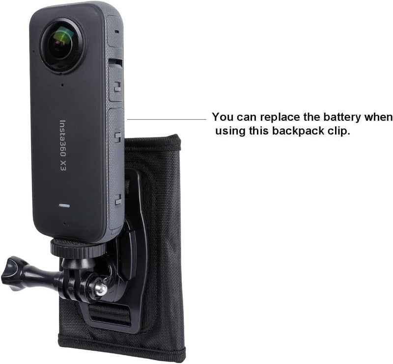 SHOPEE 360 Degree Rotating Anti-Slip Camera Backpack Shoulder Strap Clip Belt Mount for Insta360 One X5/X4/X3/ One R/Go 2 Compatible with Hero 13/12/11/10 /9/8/7/6 and Other Action Camera - Image 5