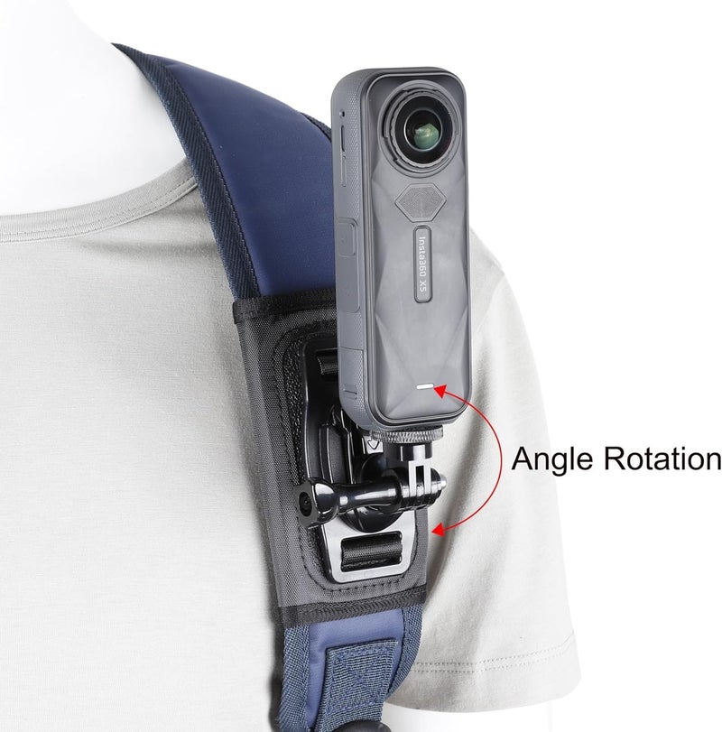 SHOPEE 360 Degree Rotating Anti-Slip Camera Backpack Shoulder Strap Clip Belt Mount for Insta360 One X5/X4/X3/ One R/Go 2 Compatible with Hero 13/12/11/10 /9/8/7/6 and Other Action Camera - Image 4