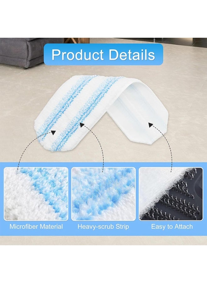 6 Pack Reusable Microfibre Mop Pad Refills Compatible with Vileda H2Pro Flat Mop, Washable Replacement Pads - Image 3