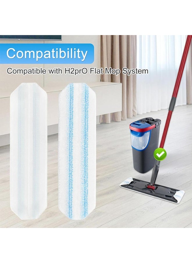 6 Pack Reusable Microfibre Mop Pad Refills Compatible with Vileda H2Pro Flat Mop, Washable Replacement Pads - Image 4