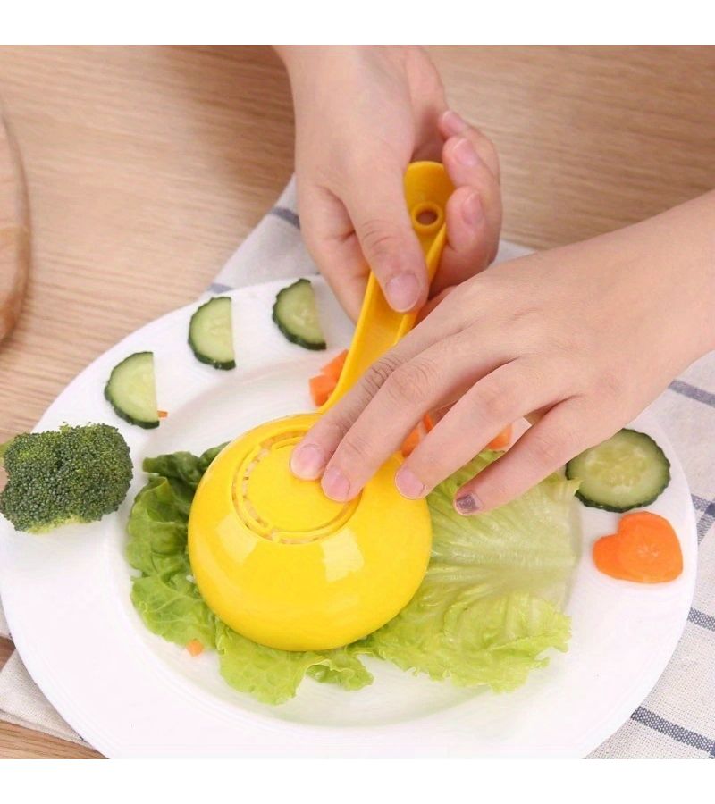 Yellow Baby Rice Shaper DIY Rice Bowl Bento Mold Kitchen Spoon - Image 4