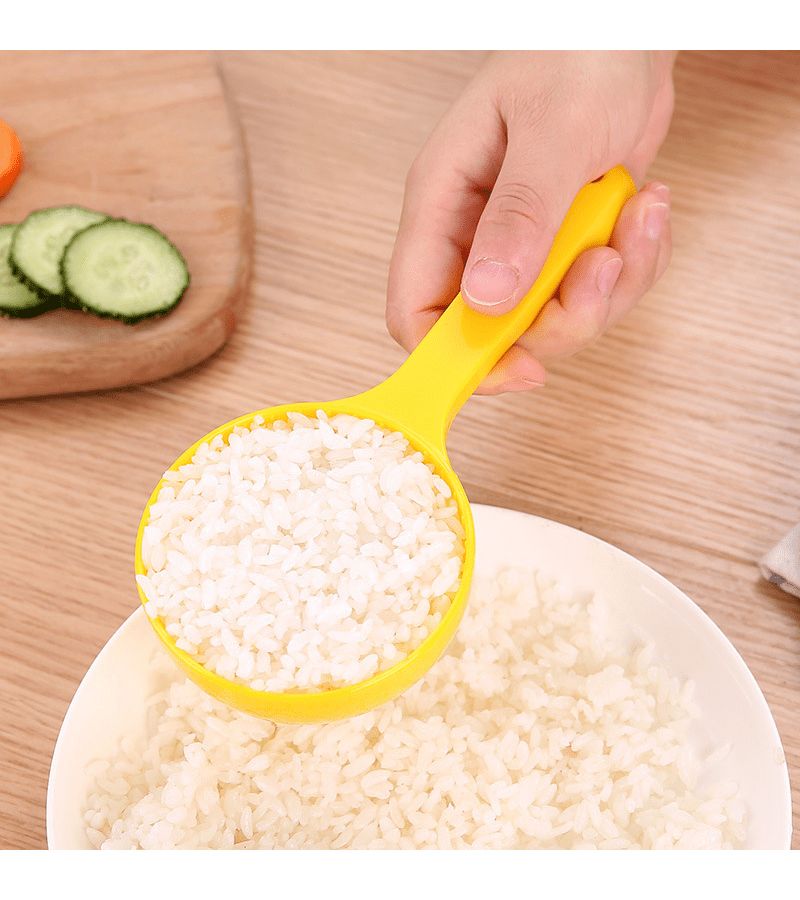 Yellow Baby Rice Shaper DIY Rice Bowl Bento Mold Kitchen Spoon - Image 2