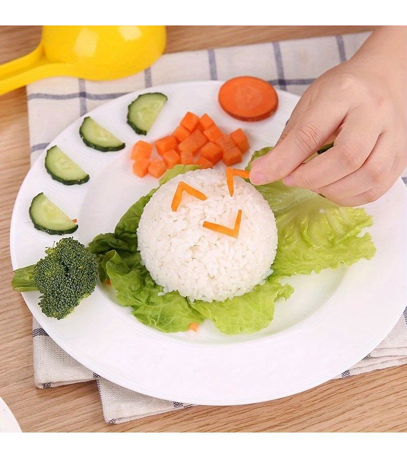 Yellow Baby Rice Shaper DIY Rice Bowl Bento Mold Kitchen Spoon - Image 5