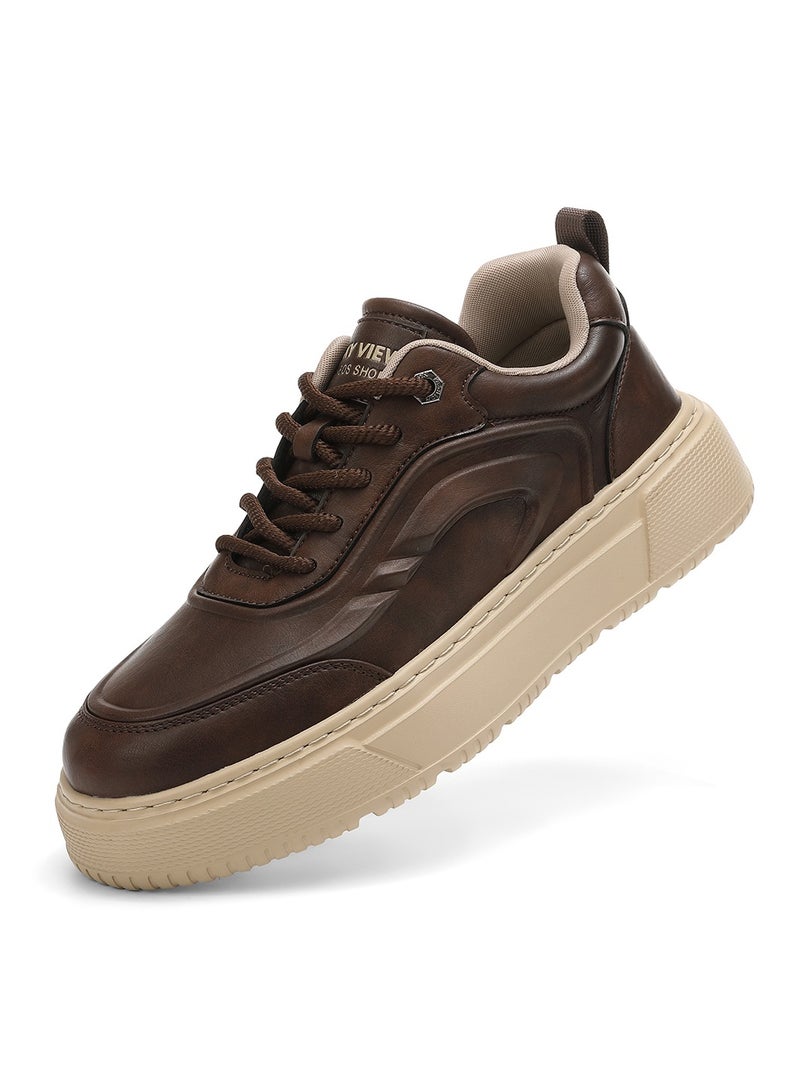 Sky View Mens Walking Shoes Fashion Casual  Lace-up Comfortable Sneakers Soft and Comfortable shoes for Leisure Social Outdoor City Vacation - Image 1