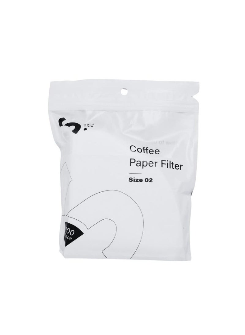 Solution V60 Coffee Paper Filters Size 02 White 100 Pieces Disposable Cone Filters for Pour Over Coffee Brewing 1 to 4 Cups - Image 2