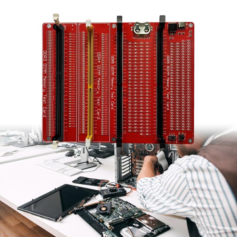 بطاقة تشخيص ذاكرة الوصول العشوائي العالمية من أجل وحدات ذاكرة DDR3 وDDR4 وDDR5 من نوع UDIMM وRDIMM لأجهزة سطح المكتب والخوادم - Image 4