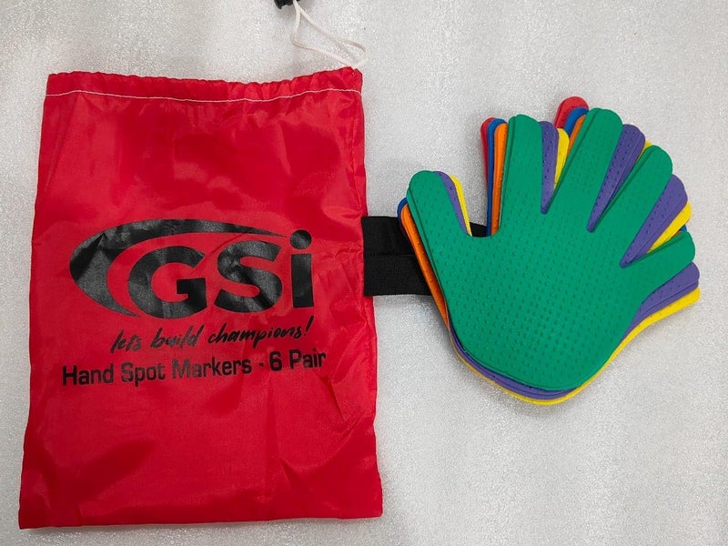 GSI Hand Spot Markers Set of 6 Pairs Non-Toxic Non-Slip in Assorted Colours for Kids Education and Learning - Image 2