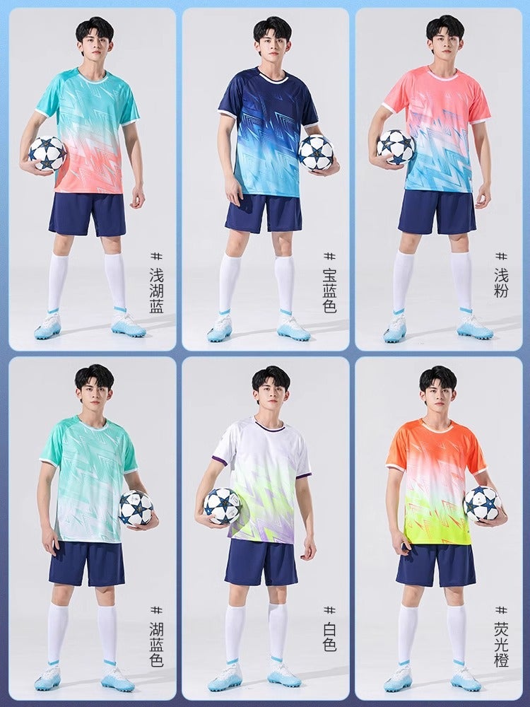 Soccer Suit Suit Men'S Printed Summer Adult Game Team Uniform Training Suit Children'S Game Quick-Dry Short-Sleeved Soccer Suit - Image 5