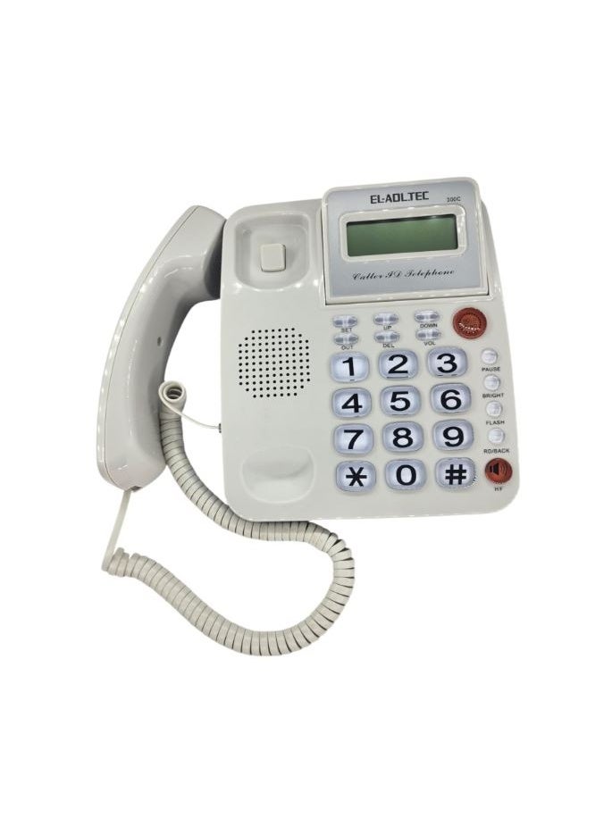 العدل تك تليفون سلكي العدل تك، أبيض- 300C - Image 1