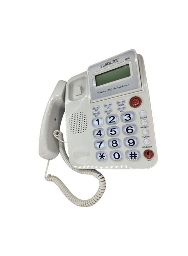العدل تك تليفون سلكي العدل تك، أبيض- 300C - Image 2