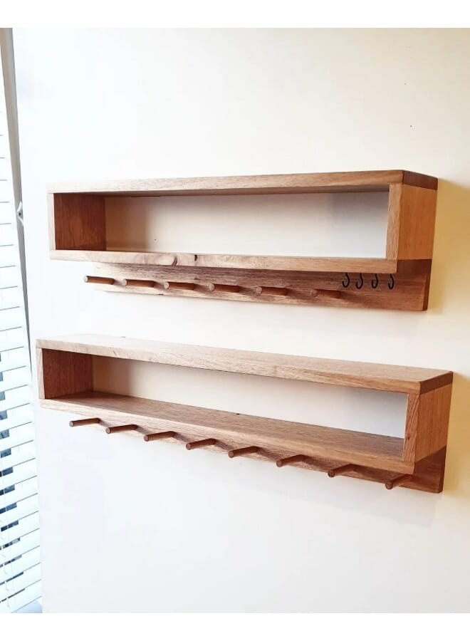 Home Gallery Entryway Organiser Wooden Shelf 40cm cm - Image 2