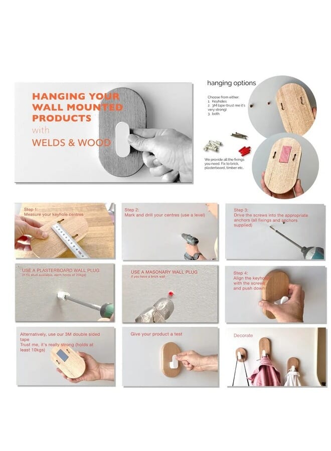 Home Gallery Entryway Organiser Wooden Shelf 40cm cm - Image 5