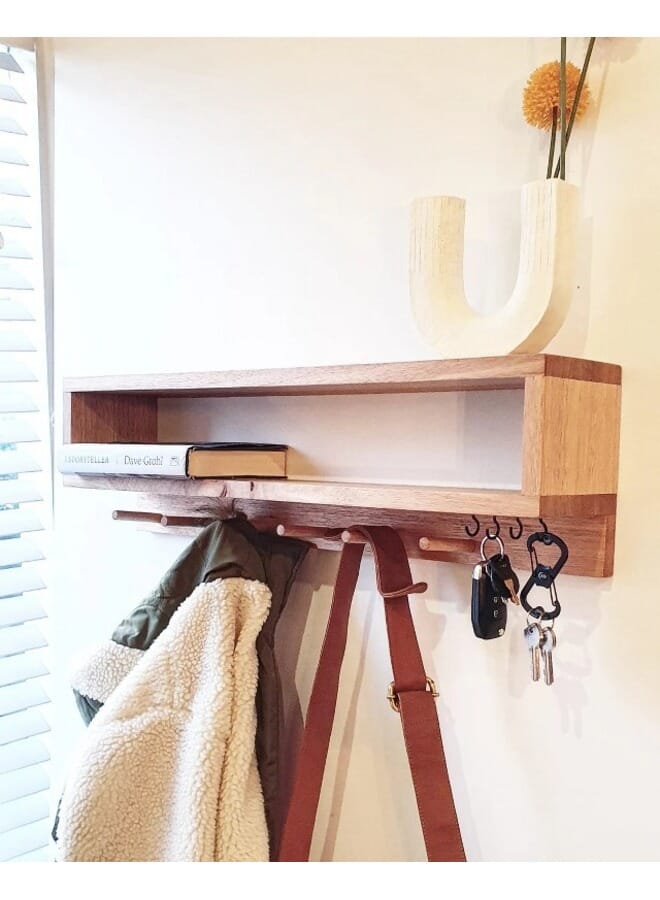 Home Gallery Entryway Organiser Wooden Shelf 40cm cm - Image 1