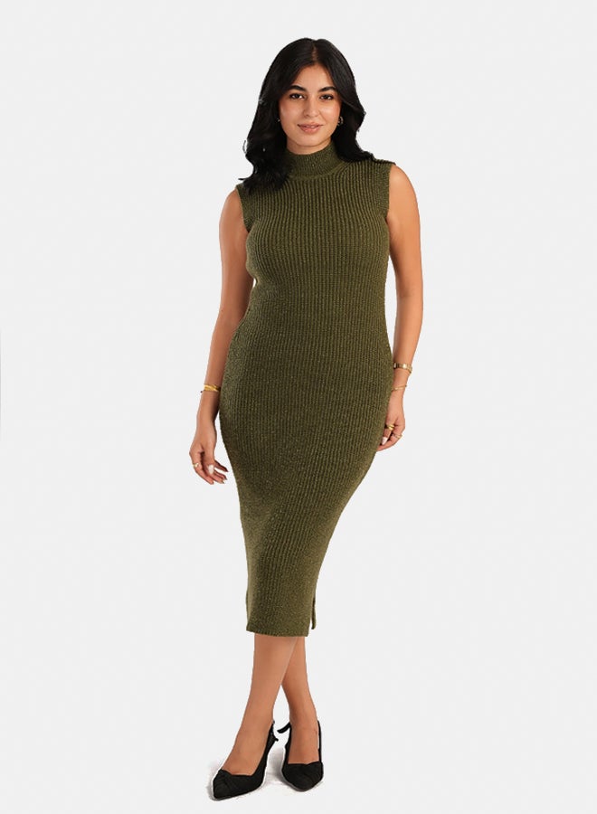 Carina High Neck Sleeveless Dress - Image 1