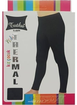 Tutku 0835 Girl's Thermal Tights Black  - Image 2