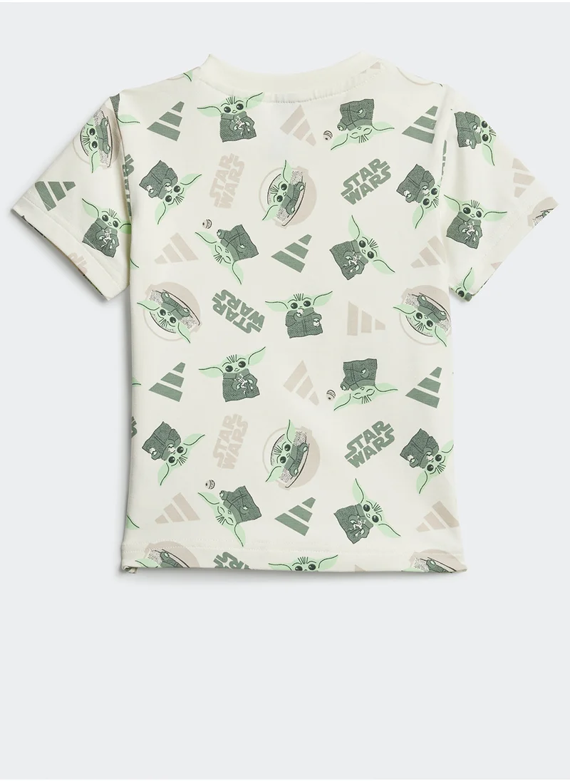 Adidas Infant Grogu Graphic Print T-Shirt Set