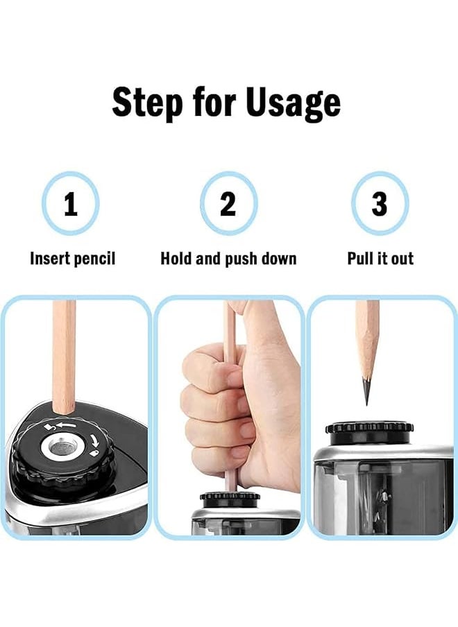 DMG TECH Electric Pencil Sharpener Portable Pencil Sharpener Kids For 6 7.8Mm Colored Pencils Fast Sharpening Ideal For Short Pencils For School Pencil Sharpener Classroom Office Home  - Image 4