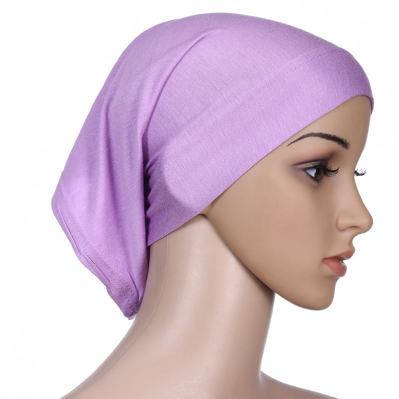 Silky Cotton Hijab Cap TC301 Lavender 