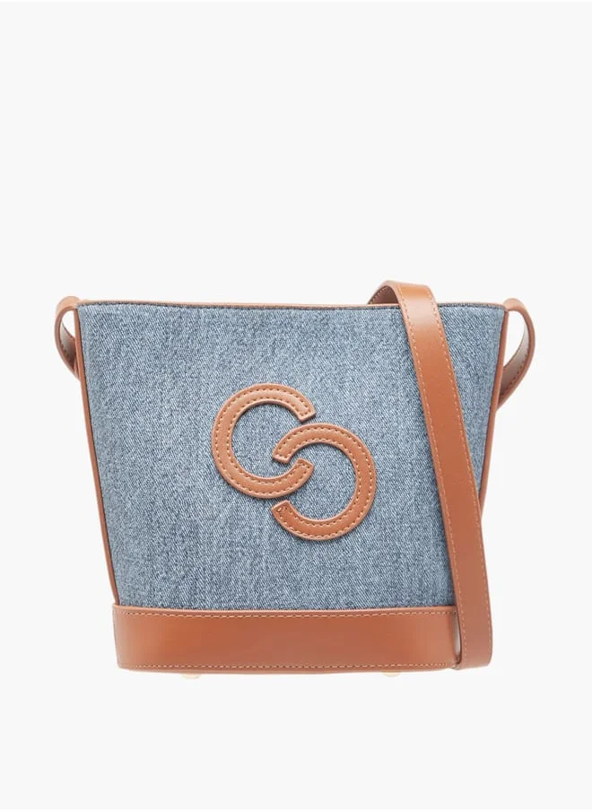 Celeste Women Logo Applique Crossbody Bag with Adjustable Strap