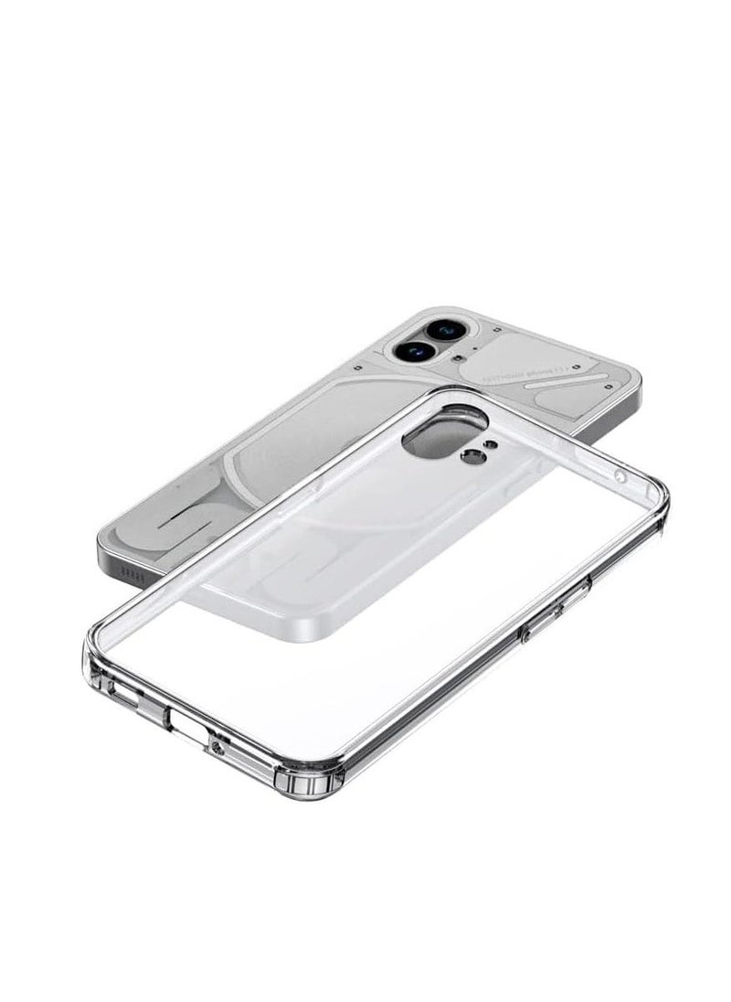 ELTRAZONE Nothing Phone 1 Case Clear Crystal Shockproof Thin Hybrid Durable Hard PC Back Shell Protective Soft TPU Silicone Bumper Slim Anti Yellow Cover for Nothing Phone (1), HD Clear - Image 4