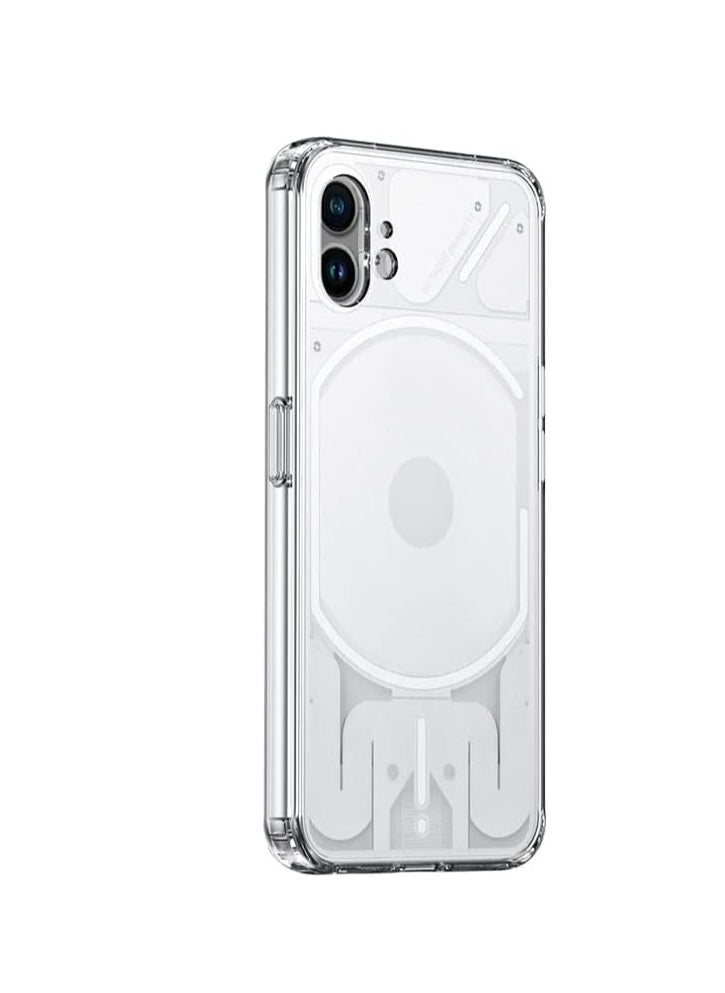 ELTRAZONE Nothing Phone 1 Case Clear Crystal Shockproof Thin Hybrid Durable Hard PC Back Shell Protective Soft TPU Silicone Bumper Slim Anti Yellow Cover for Nothing Phone (1), HD Clear - Image 5