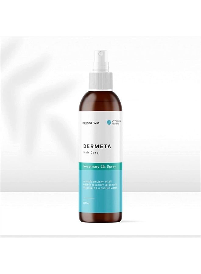 Dermeta Organic Rosemary Spray for Hair Growth & Scalp Health | Made in USA | Contains Maximum Recommended Concentration of Rosemary EO | Naturally Treats Thinning Hair, 8 Fl Oz (Pack of 1)  - Image 1