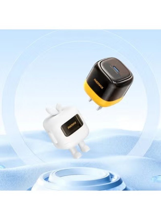 ريماكس شاحن سريع صغير بقوة 20 وات مع غطاء حماية لطيف، يدعم تقنية PD وQC من النوع C، وتقنية GaN، وحماية آمنة من الجهد الزائد، ومحول سفر صغير الحجم - Image 3