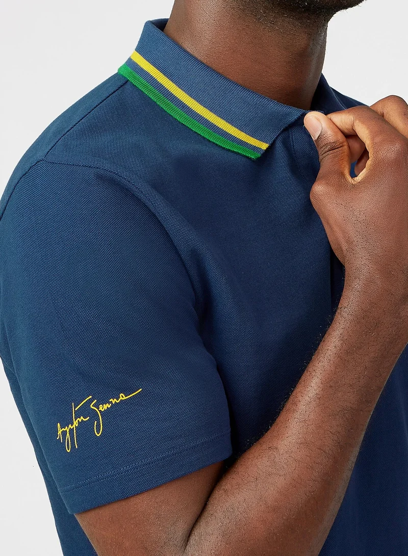 Ayrton Senna  Ayrton Senna Logo Polo for Men | Best Price UAE