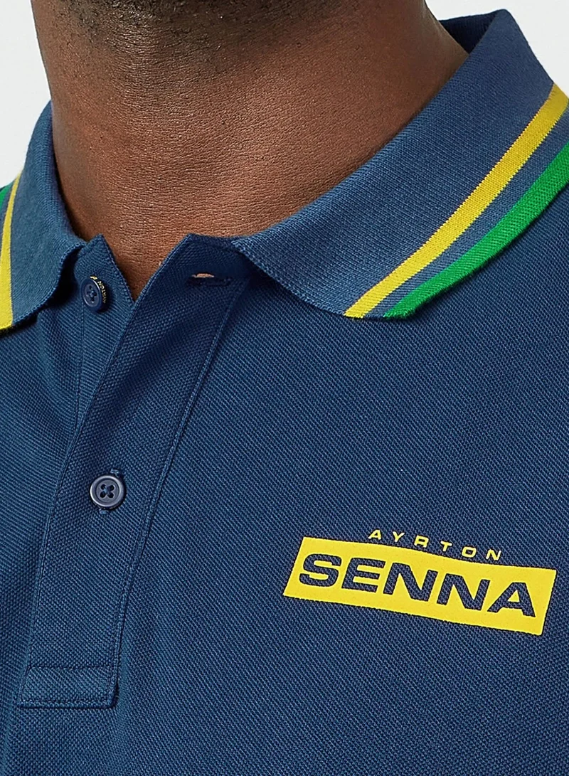 Ayrton Senna  Ayrton Senna Logo Polo for Men | Best Price UAE