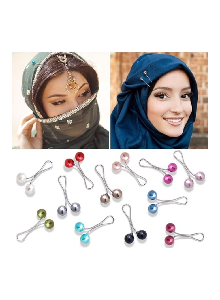 Spaceshoop 12 Pieces Pearl Pins Islamic Clips Safety Clips - Image 5