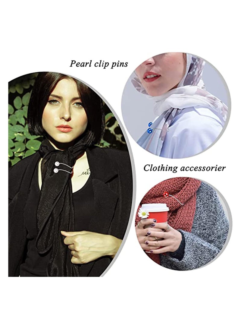 Spaceshoop 12 Pieces Pearl Pins Islamic Clips Safety Clips - Image 4