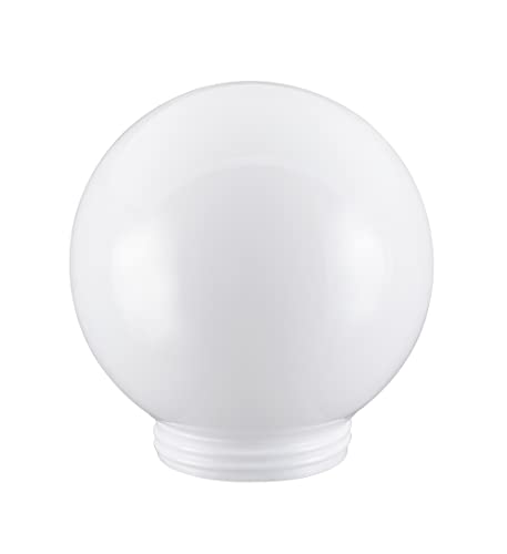 Aspen Creative 2800121 6 White Acrylic Replacement Lamp Post Globe with 314 Threaded Neck - Image 1